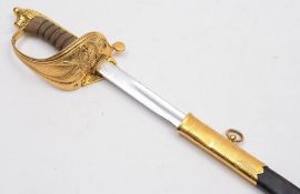 A modern Naval officers dress sword: wit