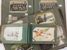 Three early 20th century postcard albums