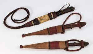 Three middle eastern tribal daggers: wit