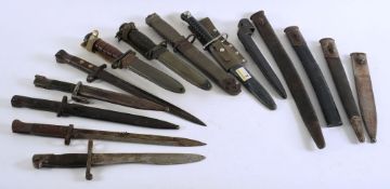 A Mauser pattern bayonet together with a