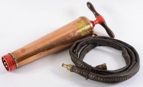 A Merryweather 'Tozer' hand pump: with h