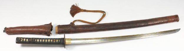A WWII period Japanese wakizashi:, the b