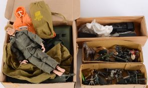 An Action Man figure and some accessorie
