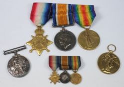 A family group of two sets of WWI servic