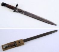 A British 1903 type bayonet in leather s