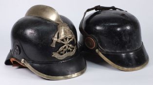 Two early 20th century German leather fi