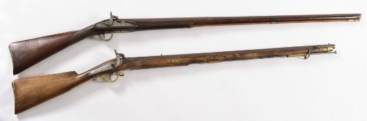 Two 19th century percussion cap muskets: