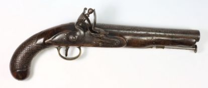 A 19th century flintlock pistol:, the 9