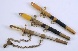Three Soviet Russian Dress daggers:, all