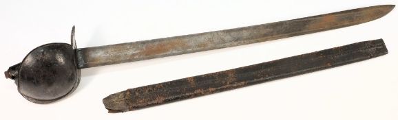A 19th century naval sword: with 67cm. f