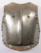 A steel breastplate, with medial ridge a