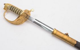 A modern Naval officers dress sword: wit