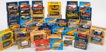 A collection of Matchbox  commercial veh