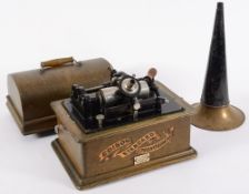 An Edison Standard phonograph, together