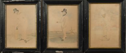 Three 19th Century cricketing engravings