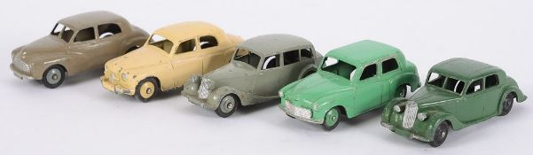 Dinky: No 40b Triumph, 40a Riley, 40f Hi