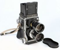 A Mamiyaflex model C2  twin lens reflex
