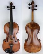 A late 19th century violin; the two-piec