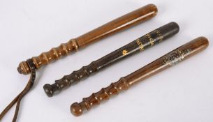 Two Special Constables turned wood trunc