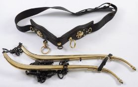 A pair of heavy horse brass hames and a