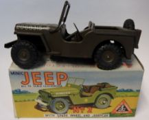 Triang Minic, No 2 Jeep: with spare whee