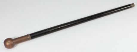 A 19th century short sword stick: with 4