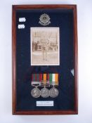 A Boer War group of three '3487 Pte T J
