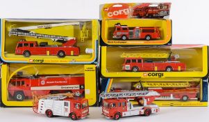 Corgi, assorted die-cast fire appliances