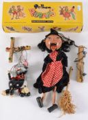 Two Pelham puppets 'Cat' and 'Witch':, t