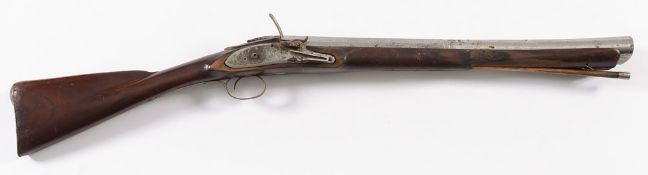 A 19th century flintlock blunderbuss:, t
