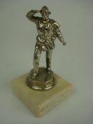 A brass and silver plated lifeboat-man m