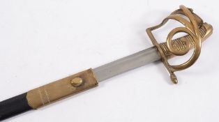 An unmarked European Infantry sword, pos