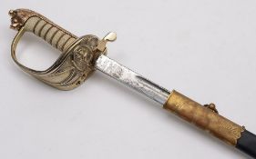 A modern Naval officers dress sword: wit