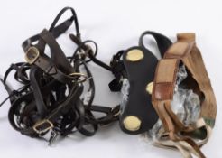A brass plated hound whip and a hunting