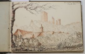 An album of 33 watercolour sketches of v