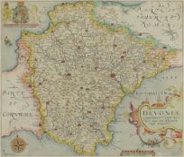 KIP, William - Devon: hand coloured map