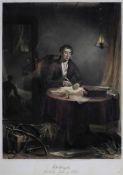 Wellington (writing despatches),: engrav