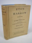 GORDON, Sir Home - Eton v. Harrow at Lor