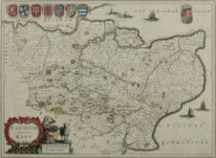 BLAEU, Johannes - A Map of Kent:, hand-c