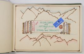 An album containing souvenirs of a famil
