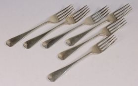 A set of six George IV Old English desse