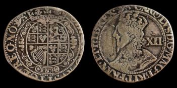 A Charles I shilling, York mint: bust in