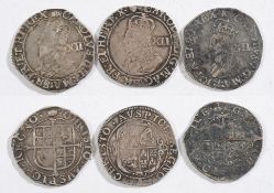 Three Charles I shillings: all pre 1638.