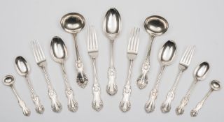 A Victorian silver Rich Bead pattern par