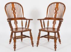A pair of Victorian elm, ash and fruitwo