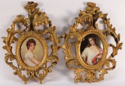 Two Continental porcelain plaques: each