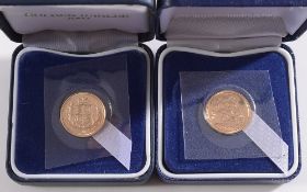Royal Mint, two Elizabeth II gold proof