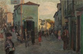 Paul Kutscha [1872-1935] - 
Street Scen