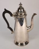 A George V silver coffee pot, maker HEB.