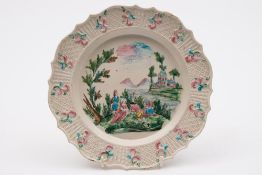 A Staffordshire polychrome saltglaze sto